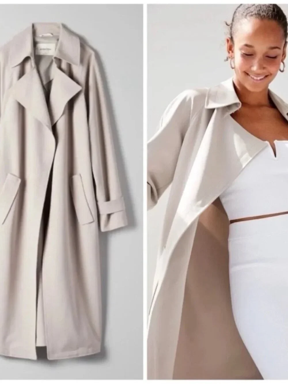 Aritzia Bavarian Lawson Trench Coat, Size: S - Picture 2 of 7